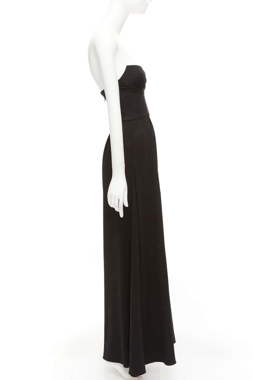 Brandon Maxwell Dotted Corset Jumpsuit Black Viscose Never worn - Model View