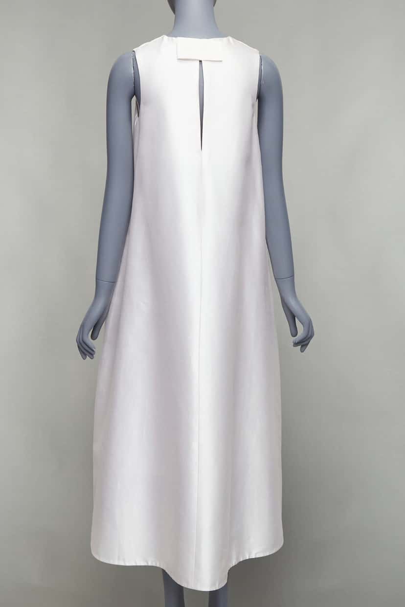 Melitta Baumeister Bow Back Tent Dress Beige Silk Good condition - Box View