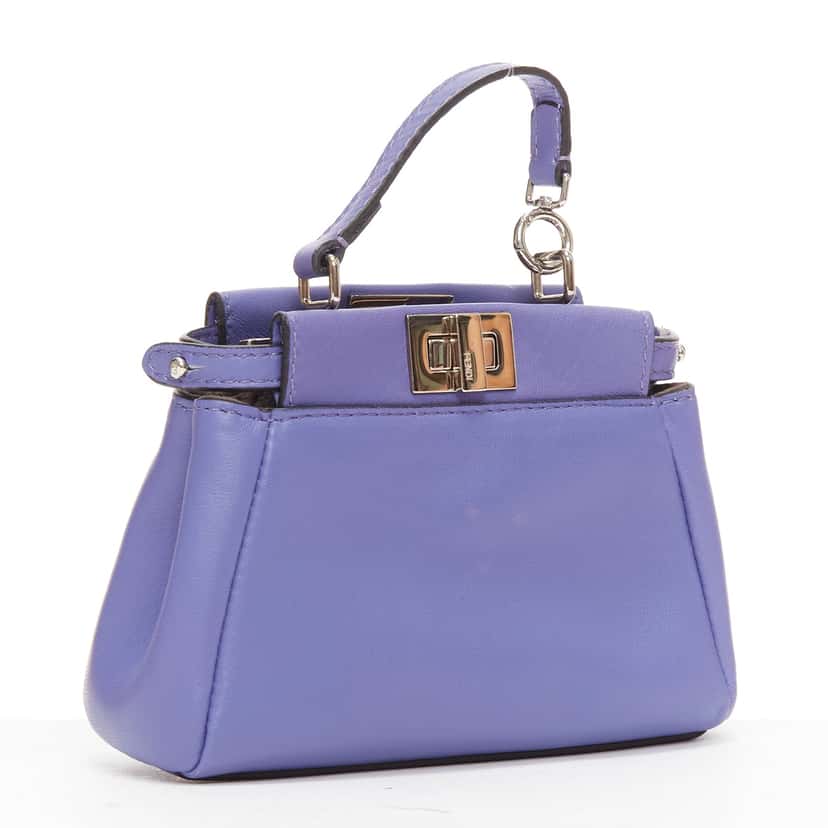 Fendi Peekaboo Micro Purple Leather Good condition - Inside View