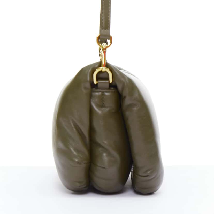 Loewe Mini Puffer Goya Khaki Leather Very good condition - Model View