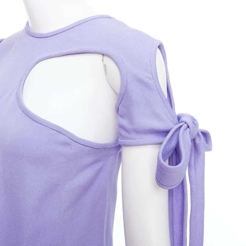 Celine Tie Sleeve Top Purple Viscose Very good condition - Back View