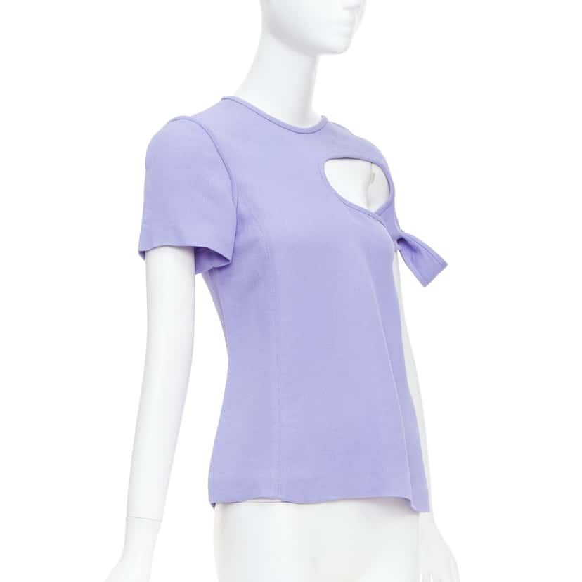 Celine Tie Sleeve Top Purple Viscose Very good condition - Inside View