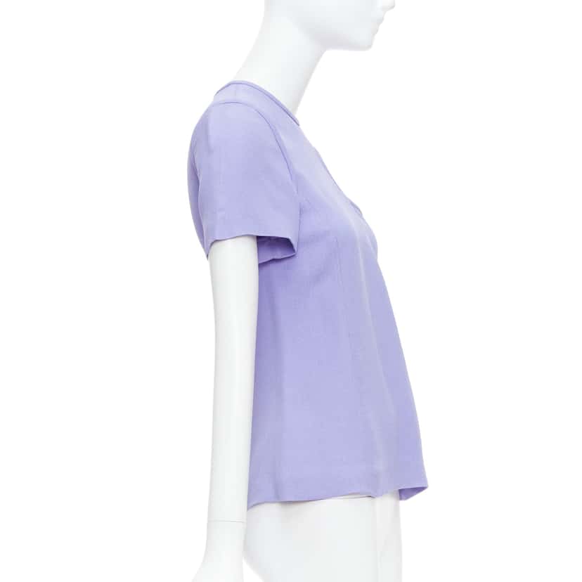 Celine Tie Sleeve Top Purple Viscose Very good condition - Model View
