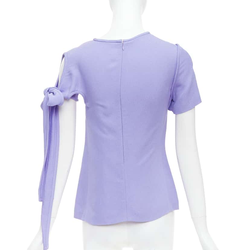 Celine Tie Sleeve Top Purple Viscose Very good condition - Box View