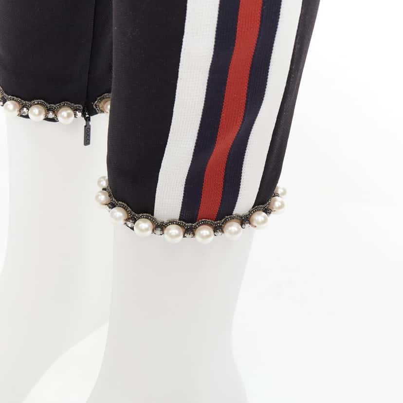 Gucci Trimmed Jogger Pants Black Polyester Never worn - Back View