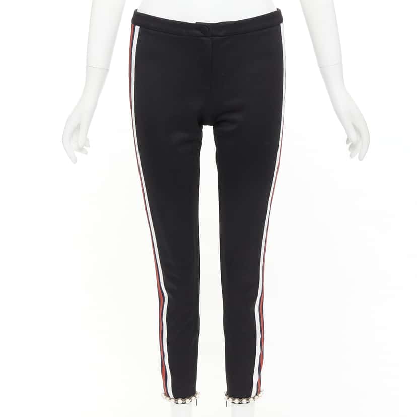 Gucci Trimmed Jogger Pants Black Polyester Never worn - Inside View