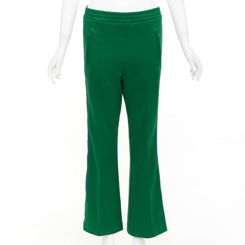 Gucci Web Trim Pants Green Polyester Good condition - Inside View