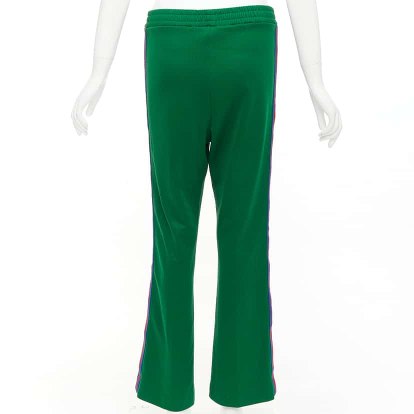 Gucci Web Trim Pants Green Polyester Good condition - Box View