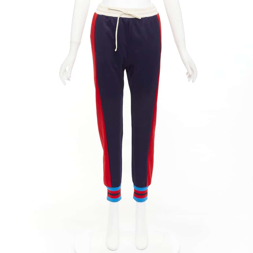 Gucci Colorblock Sweatpants Navy Polyester Never worn - Back View