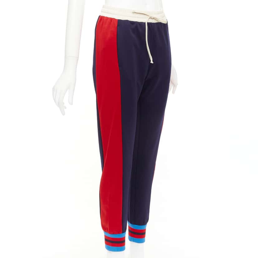 Gucci Colorblock Sweatpants Navy Polyester Never worn - Inside View