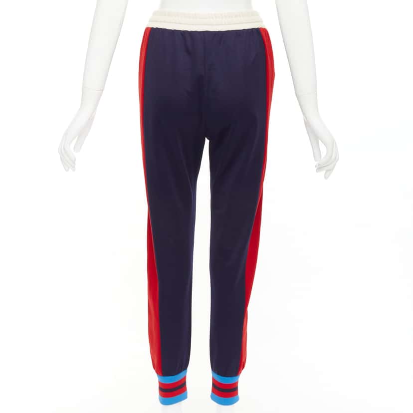 Gucci Colorblock Sweatpants Navy Polyester Never worn - Box View