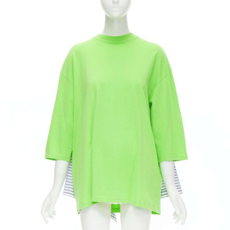 Balenciaga 2 Way Draped Top Green Cotton Very good condition - Back View