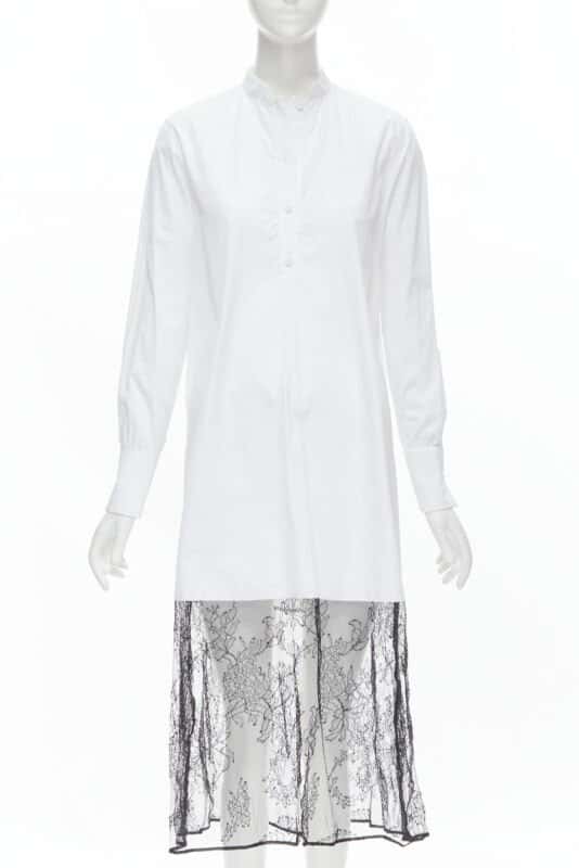Valentino Garavani Lace Hem Dress White Cotton Never worn, with tag - Front View