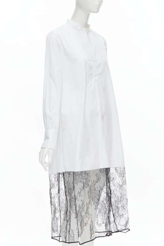 Valentino Garavani Lace Hem Dress White Cotton Never worn, with tag - Inside View