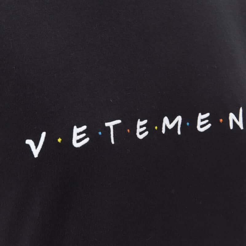 Vetements Logo T-shirt Dress Black Cotton Never worn - Back View