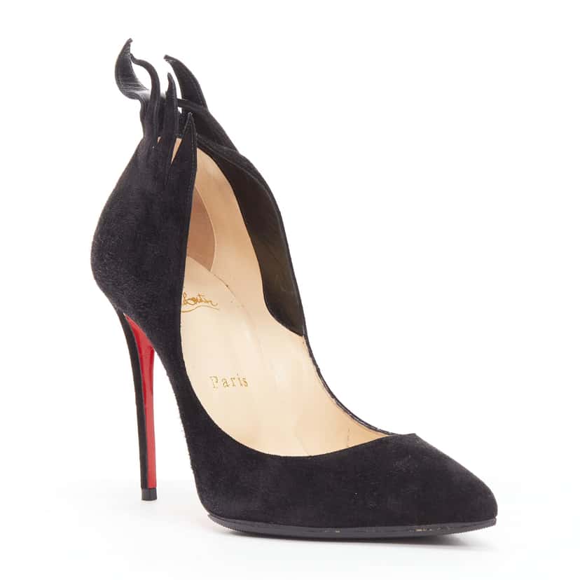 Christian Louboutin Victorina Flame Black Suede Very good condition - Back View