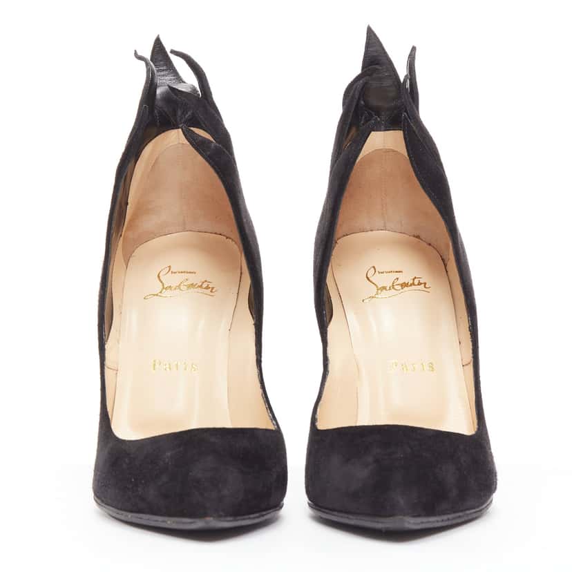 Christian Louboutin Victorina Flame Black Suede Very good condition - Inside View