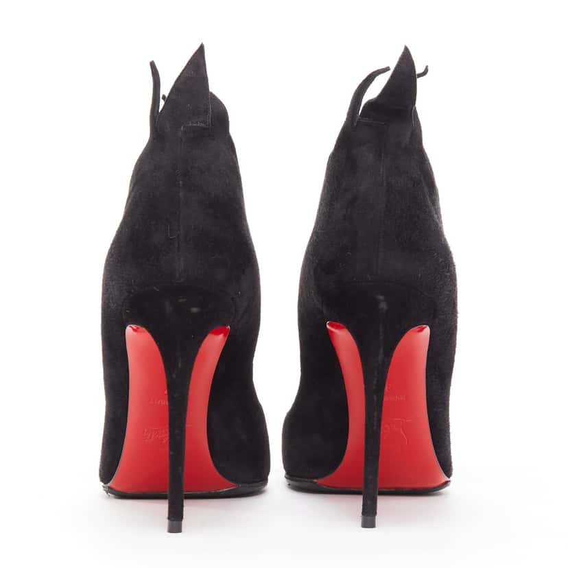 Christian Louboutin Victorina Flame Black Suede Very good condition - Box View