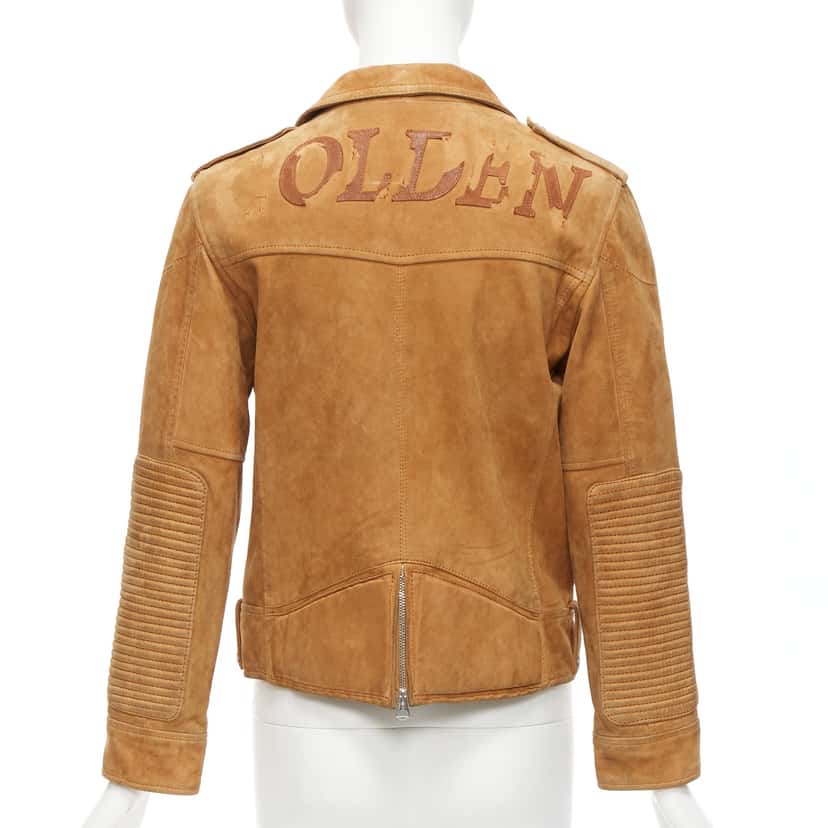 Golden Goose Distressed Suede Jacket Brown Leather Very good condition - Front View