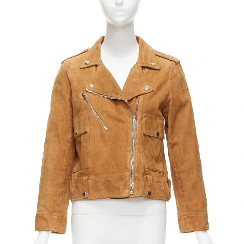 Golden Goose Distressed Suede Jacket Brown Leather Very good condition - Inside View