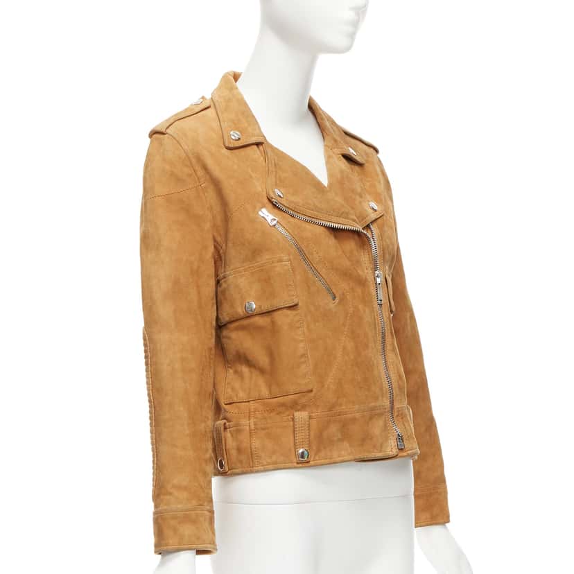 Golden Goose Distressed Suede Jacket Brown Leather Very good condition - Model View
