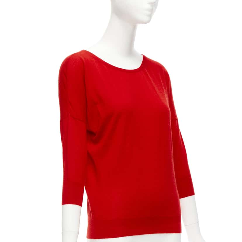 Alexander McQueen Drop Sleeve Sweater Red Cashmere Never worn - Inside View