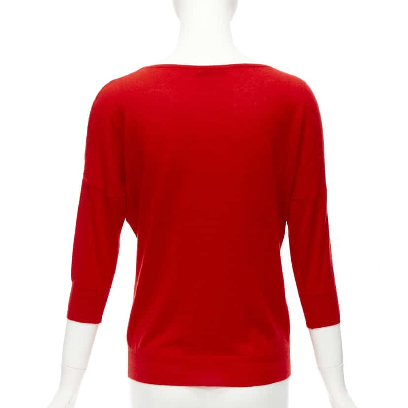 Alexander McQueen Drop Sleeve Sweater Red Cashmere Never worn - Box View