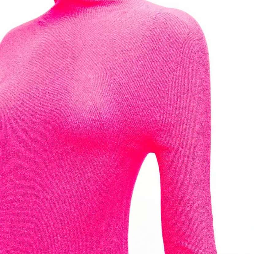 Celine Minimal Long Sleeve Top Pink Polyamide Never worn - Back View