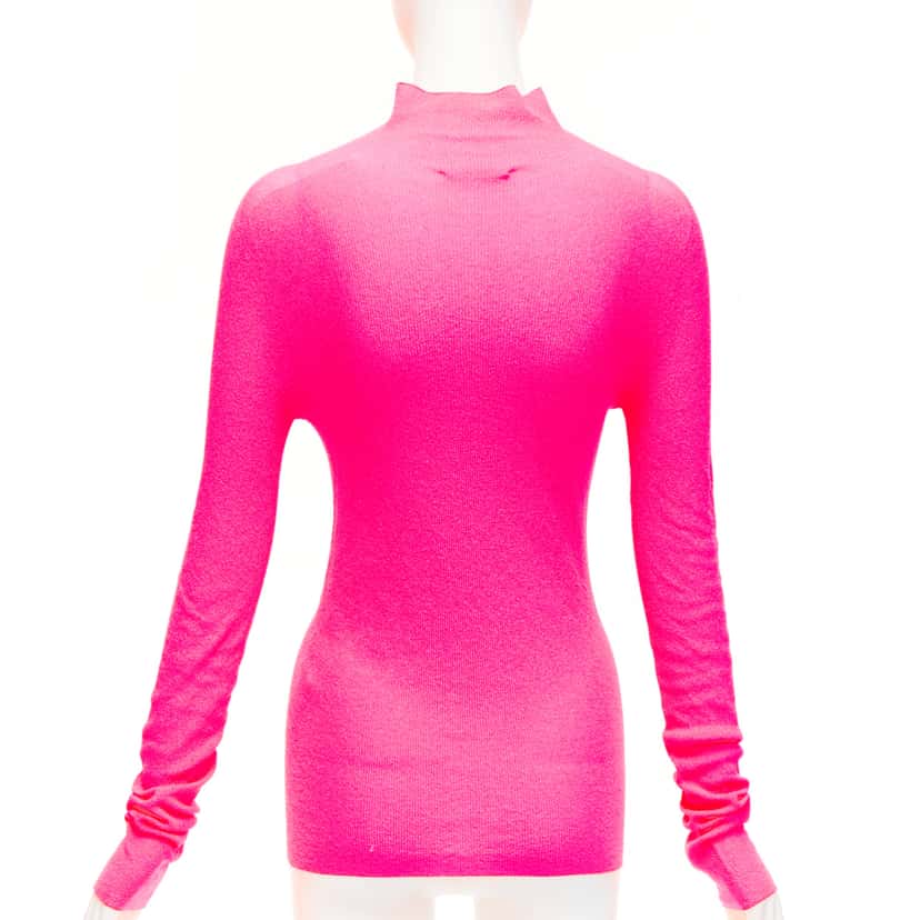Celine Minimal Long Sleeve Top Pink Polyamide Never worn - Box View