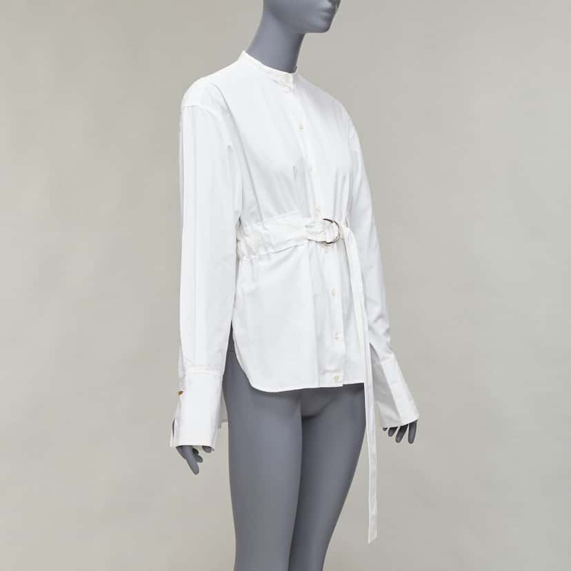 Celine D Ring Belt Shirt White Cotton Very good condition - Inside View