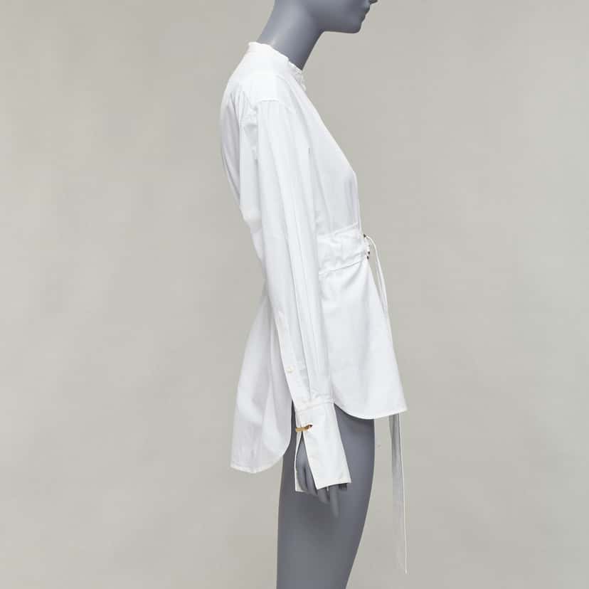Celine D Ring Belt Shirt White Cotton Very good condition - Model View