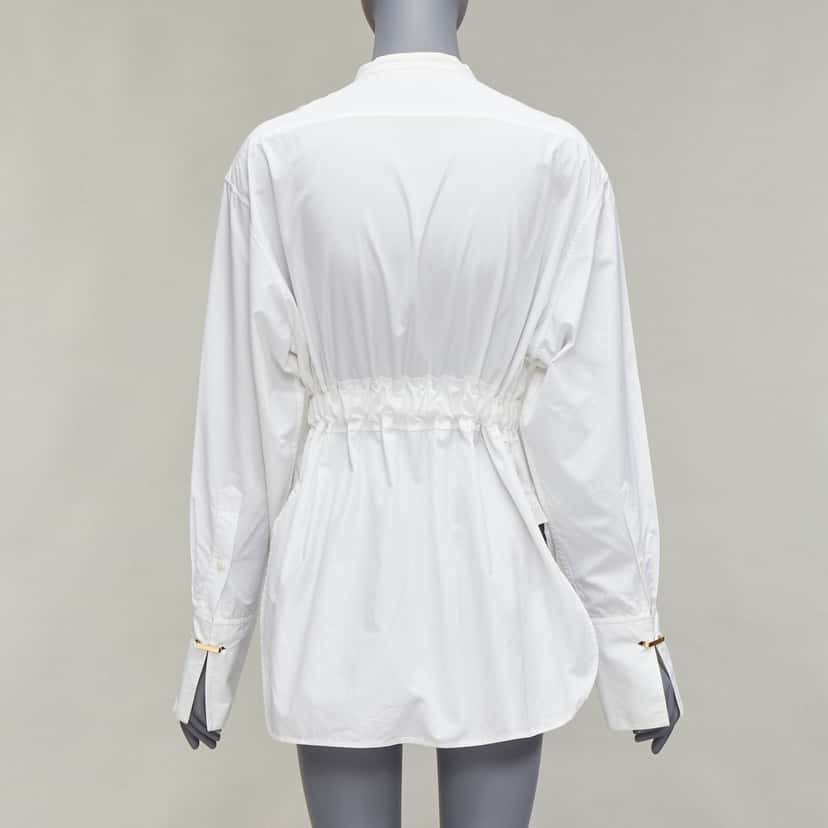 Celine D Ring Belt Shirt White Cotton Very good condition - Box View