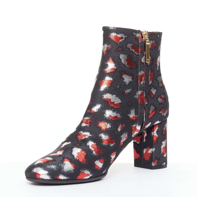 Saint Laurent Suede Sock Wooden Boots Black Very good condition - Model View