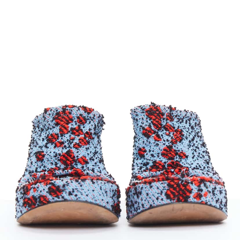 Bottega Veneta Boucle Platform Mules Blue Good condition - Inside View
