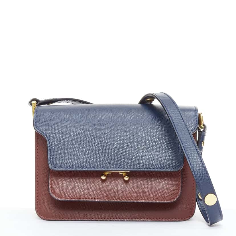 Marni Trunk Burgundy Leather Good condition - Front View