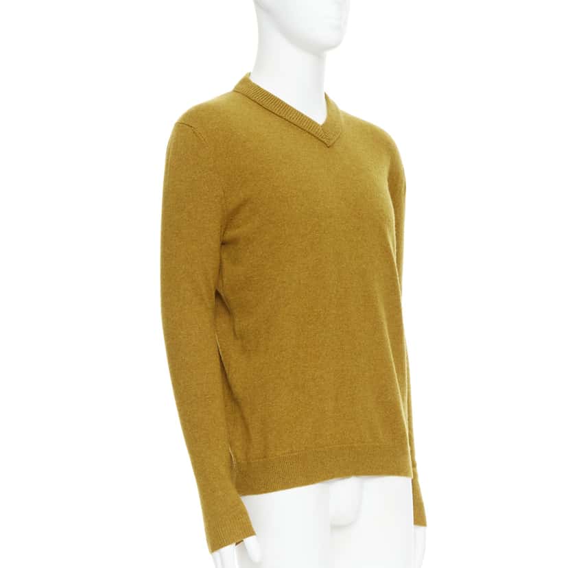 Jil Sander V Neck Sweater Yellow Very good condition - Inside View