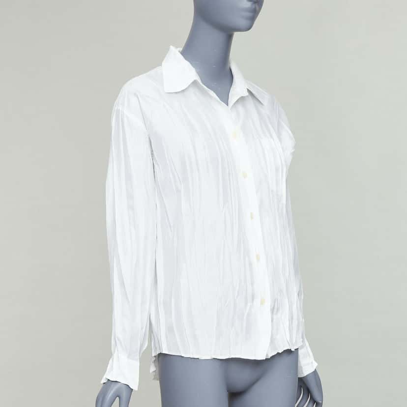 Issey Miyake Plisse Pocket Shirt White Polyester Very good condition - Inside View