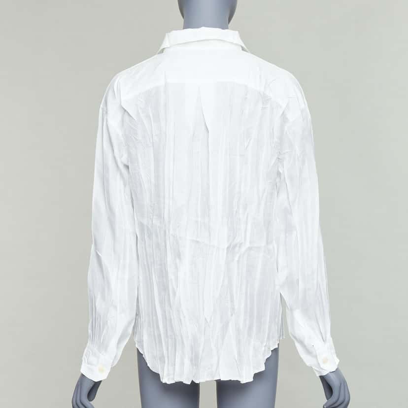 Issey Miyake Plisse Pocket Shirt White Polyester Very good condition - Box View