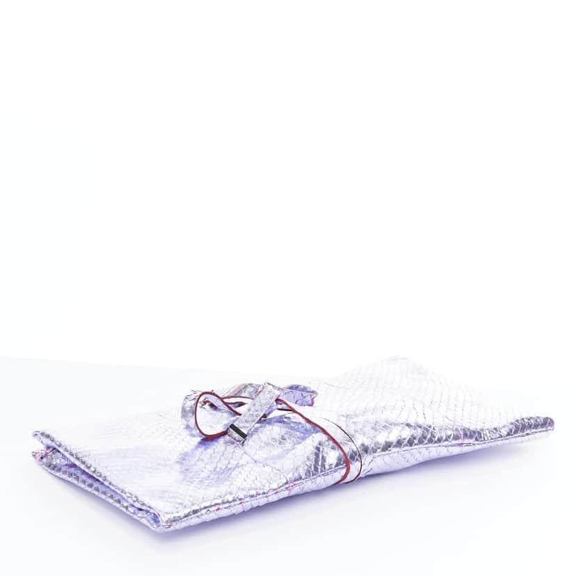 Yves Saint Laurent Marble Box Clutch Purple Leather Fair condition - Box View