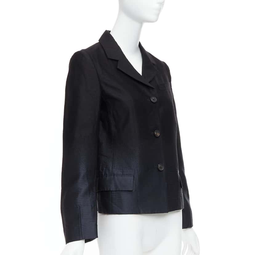 Prada Black Degrade Blazer Black Wool Never worn - Inside View