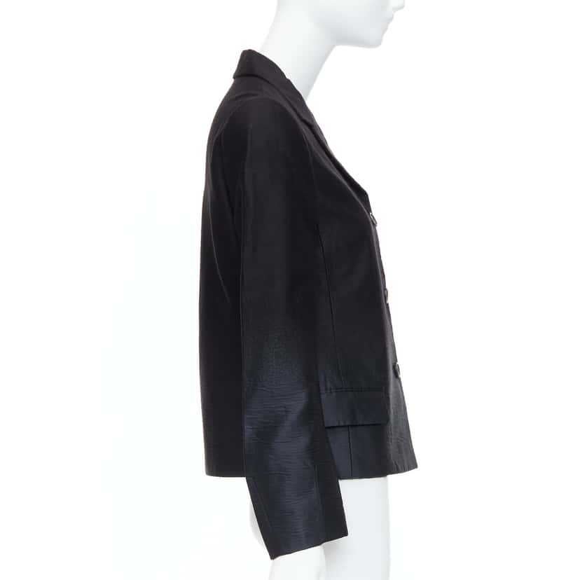 Prada Black Degrade Blazer Black Wool Never worn - Model View