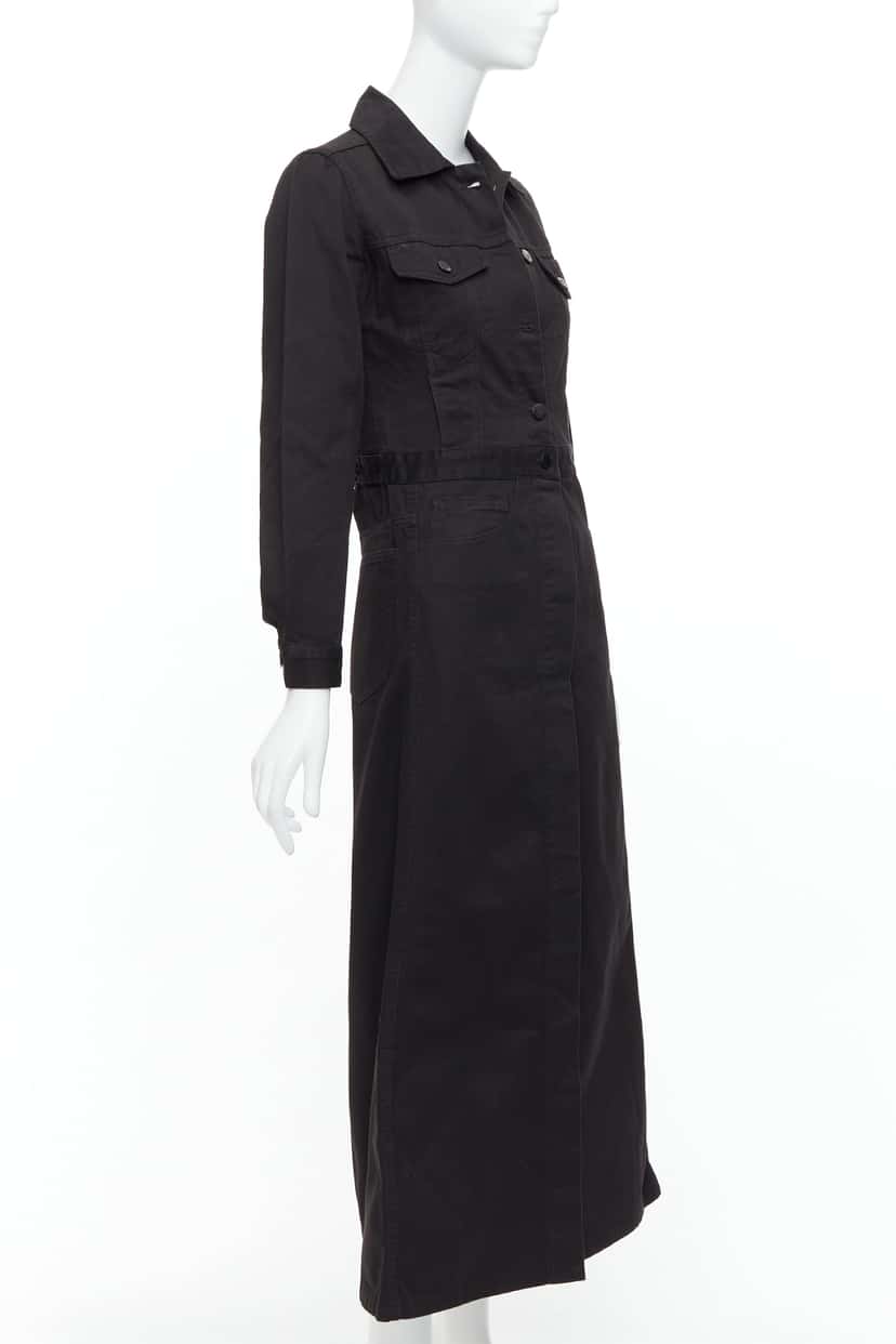 Maison Martin Margiela Carpenter Midi Dress Black Cotton Good condition - Inside View
