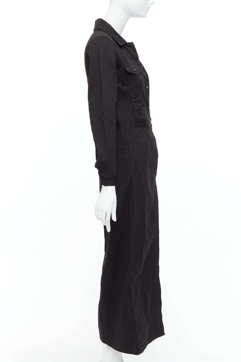 Maison Martin Margiela Carpenter Midi Dress Black Cotton Good condition - Model View