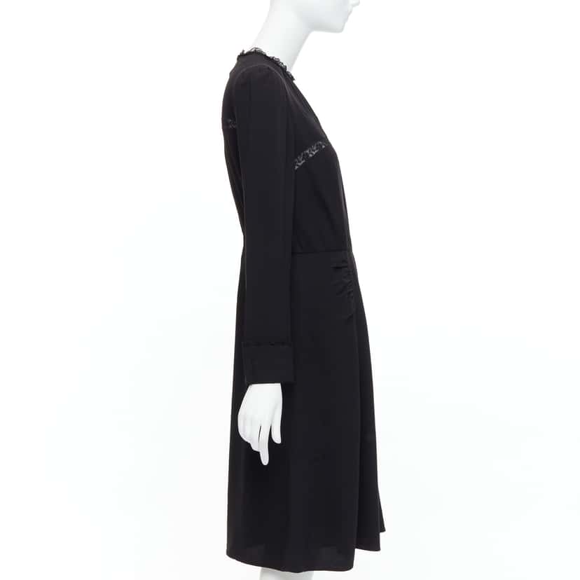 Prada Lace Fit Dress Black Good condition - Model View