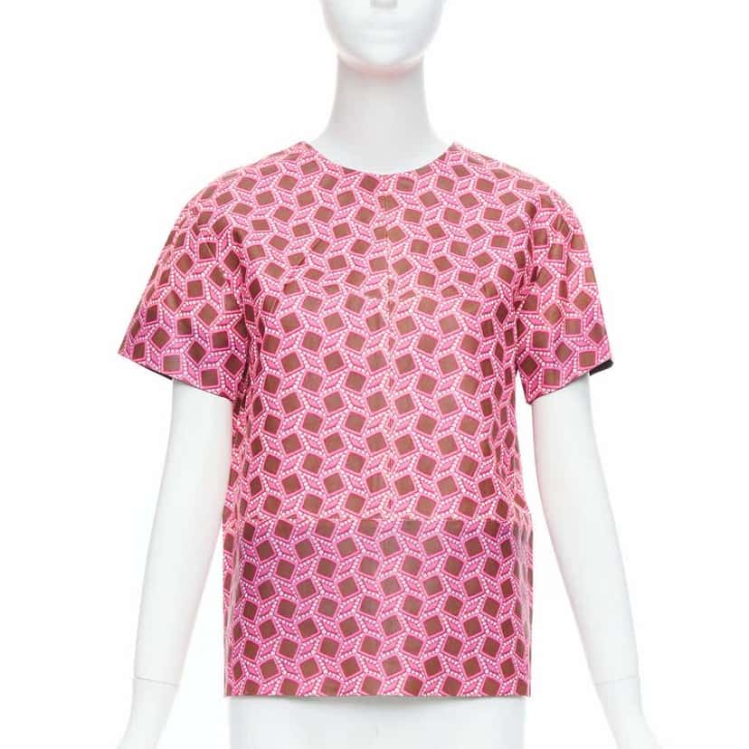 Louis Vuitton Lattice Leather Top Pink Leather Good condition - Front View