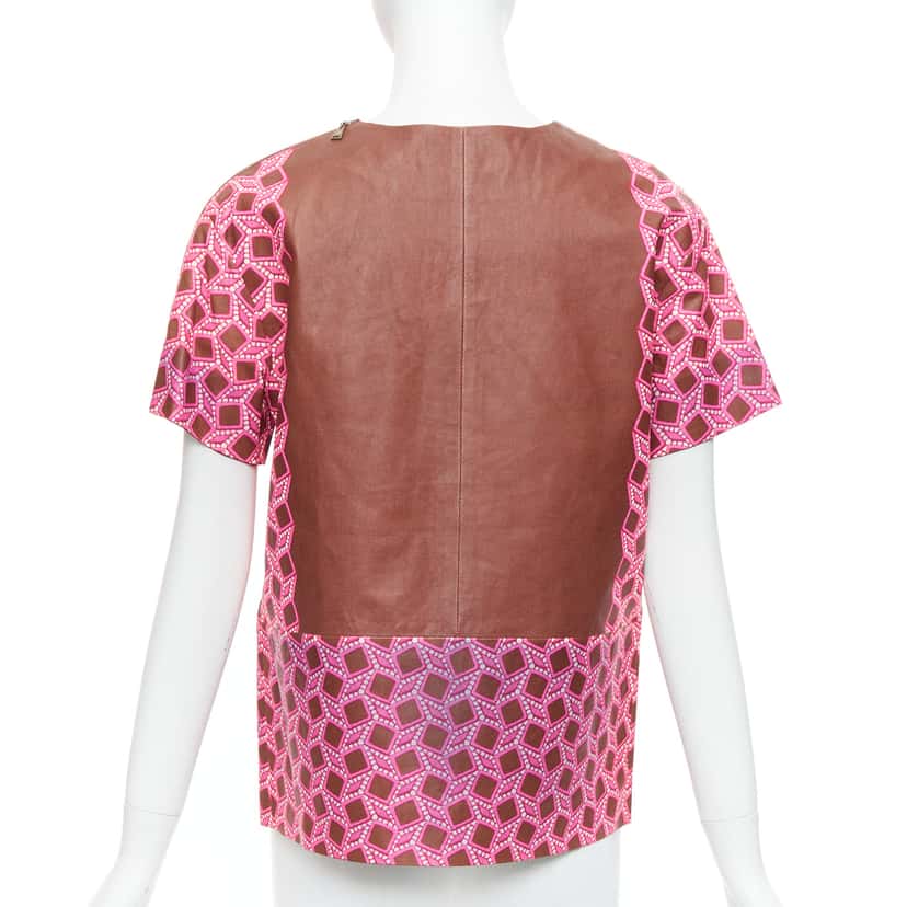 Louis Vuitton Lattice Leather Top Pink Leather Good condition - Back View