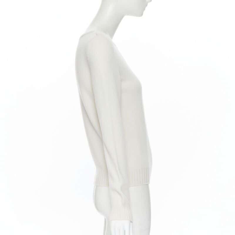 Hermès Ribbed Panel Sweater Beige Cashmere Never worn - Box View