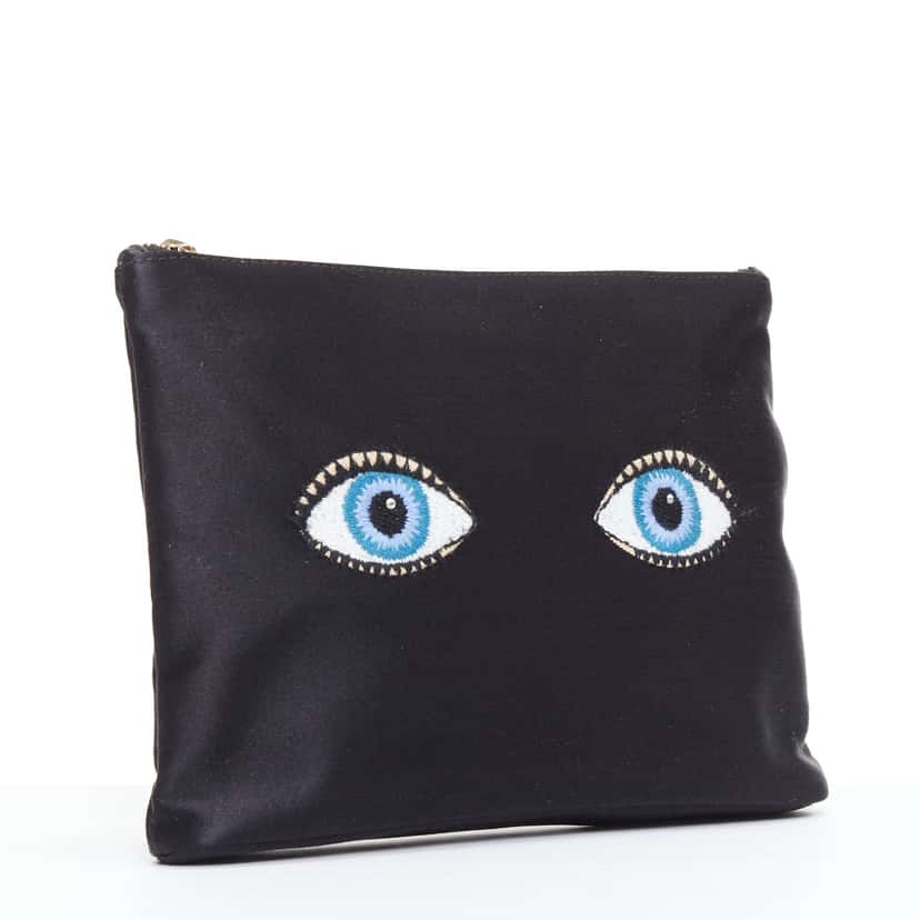 Charlotte Olympia Woven Zip Pouch Black Very good condition - Inside View