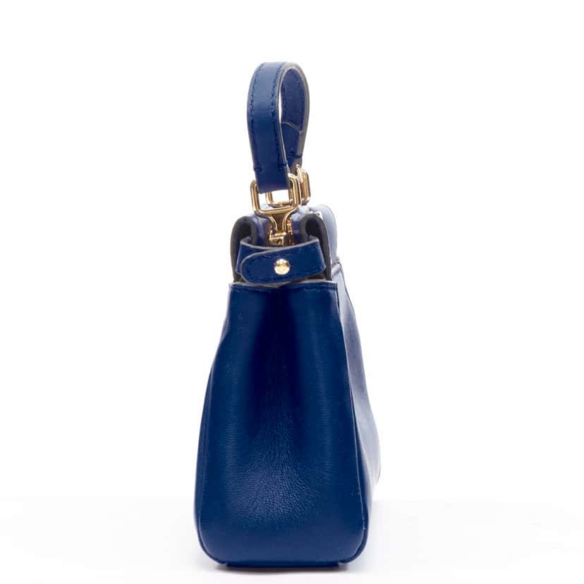 Fendi Music Box Clutch Blue Leather Very good condition - Model View