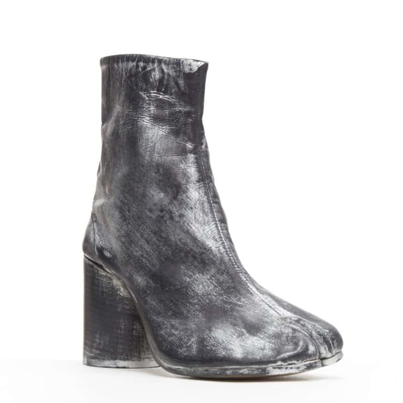 Maison Martin Margiela Demna Pantashoe Boots Silver Leather Never worn - Back View